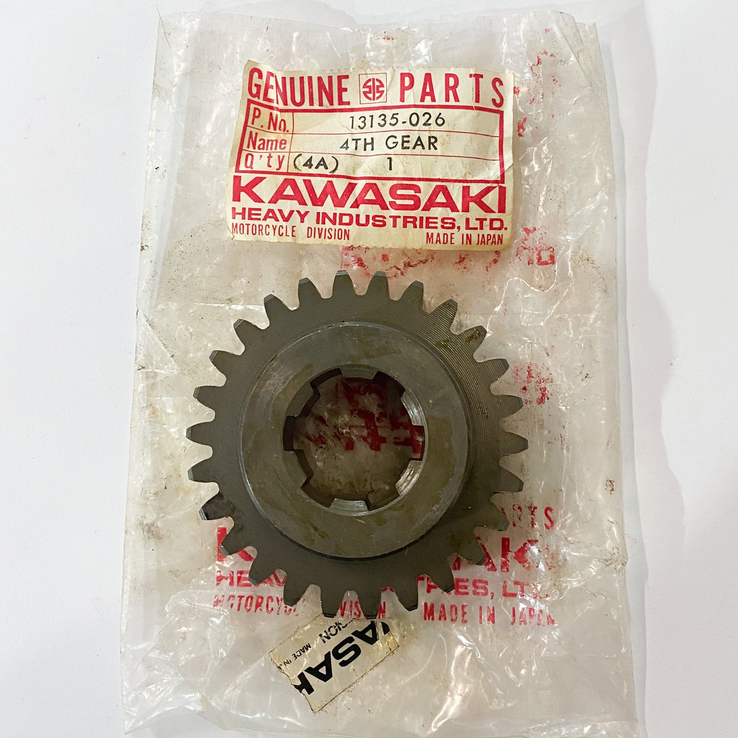 KAWASAKI 4TH GEAR,OUTPUT SHAFT 13135-026