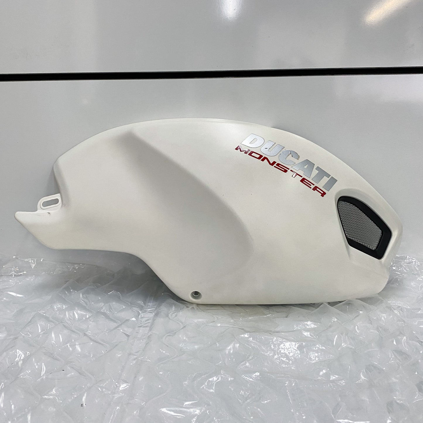 Ducati Monster 796 RH + LH Tank Panels Arctic White Silk 48012591DV 48012591CV USED