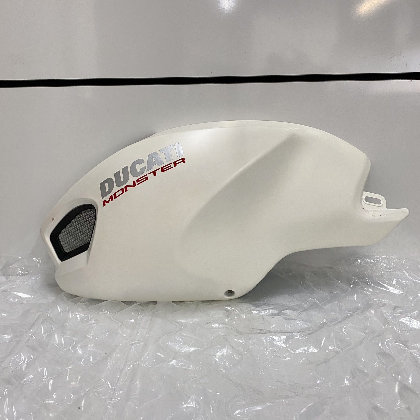 Ducati Monster 796 RH + LH Tank Panels Arctic White Silk 48012591DV 48012591CV USED