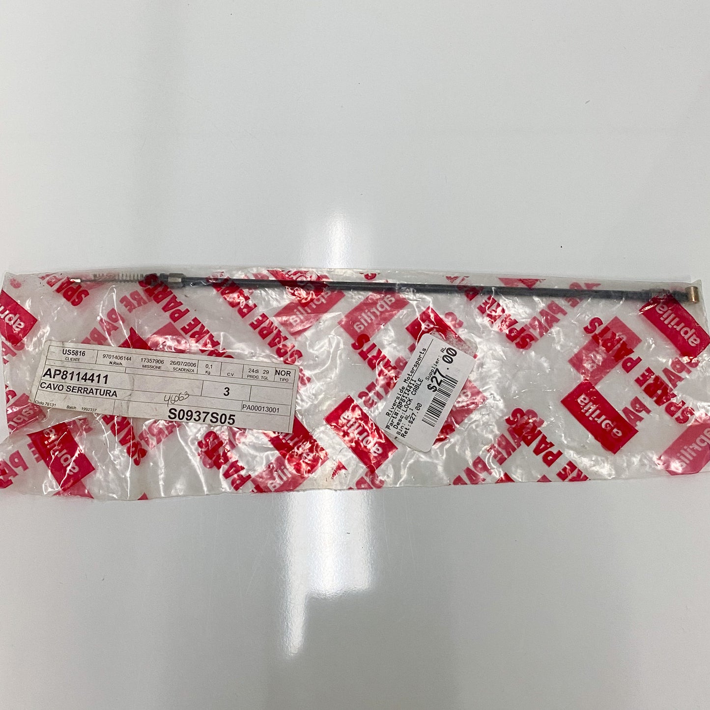 Aprilia Lock Cable AP8114411