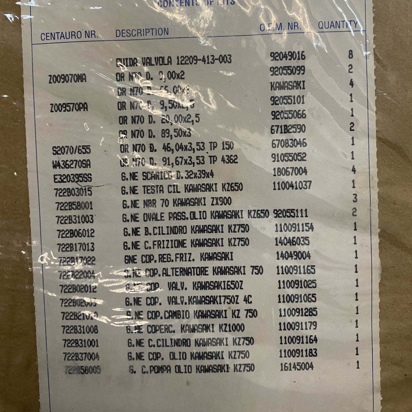 Centauro Complete Gasket Set Kawasaki KZ650 '77-'82