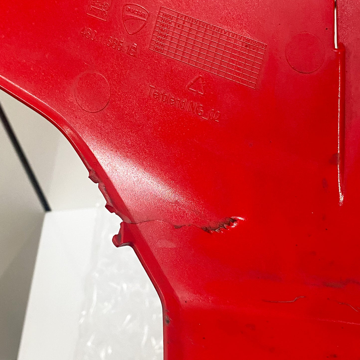 Ducati Supersport 939 Left Lower Fairing, Red 48018852BB USED