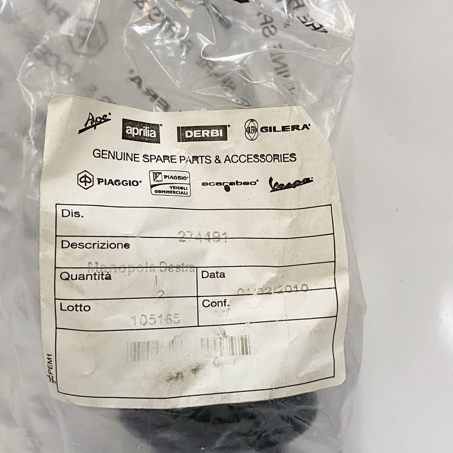 APRILIA RH HAND GRIP 274491