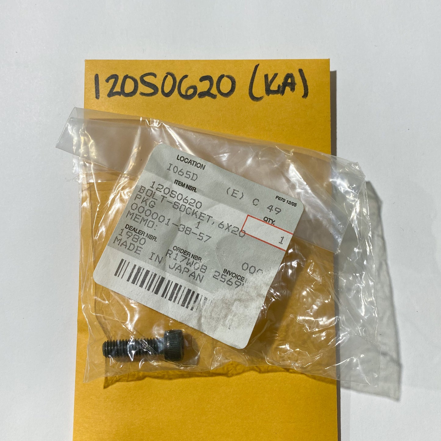 KAWAAKI BOLT-SOCKET, 6X20 120S0620