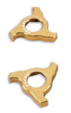 Ducati Performance Billet Aluminum Showa Fork Adjusters, Gold 96631508B