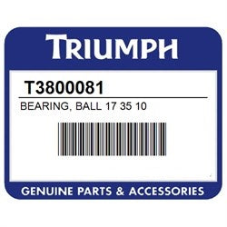 Triumph Bearing, Ball 17 35 10 T3800081