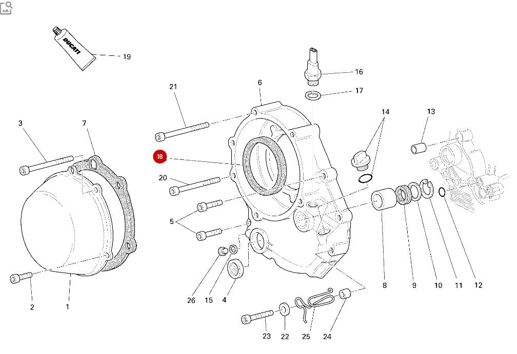 Ducati OEM Oil Seal Gasket 93040341A