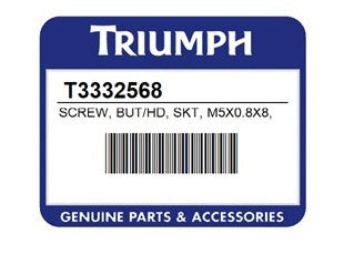 Triumph Screw, But/HD,SKT, M5X0. 8x8, SLV T3332568