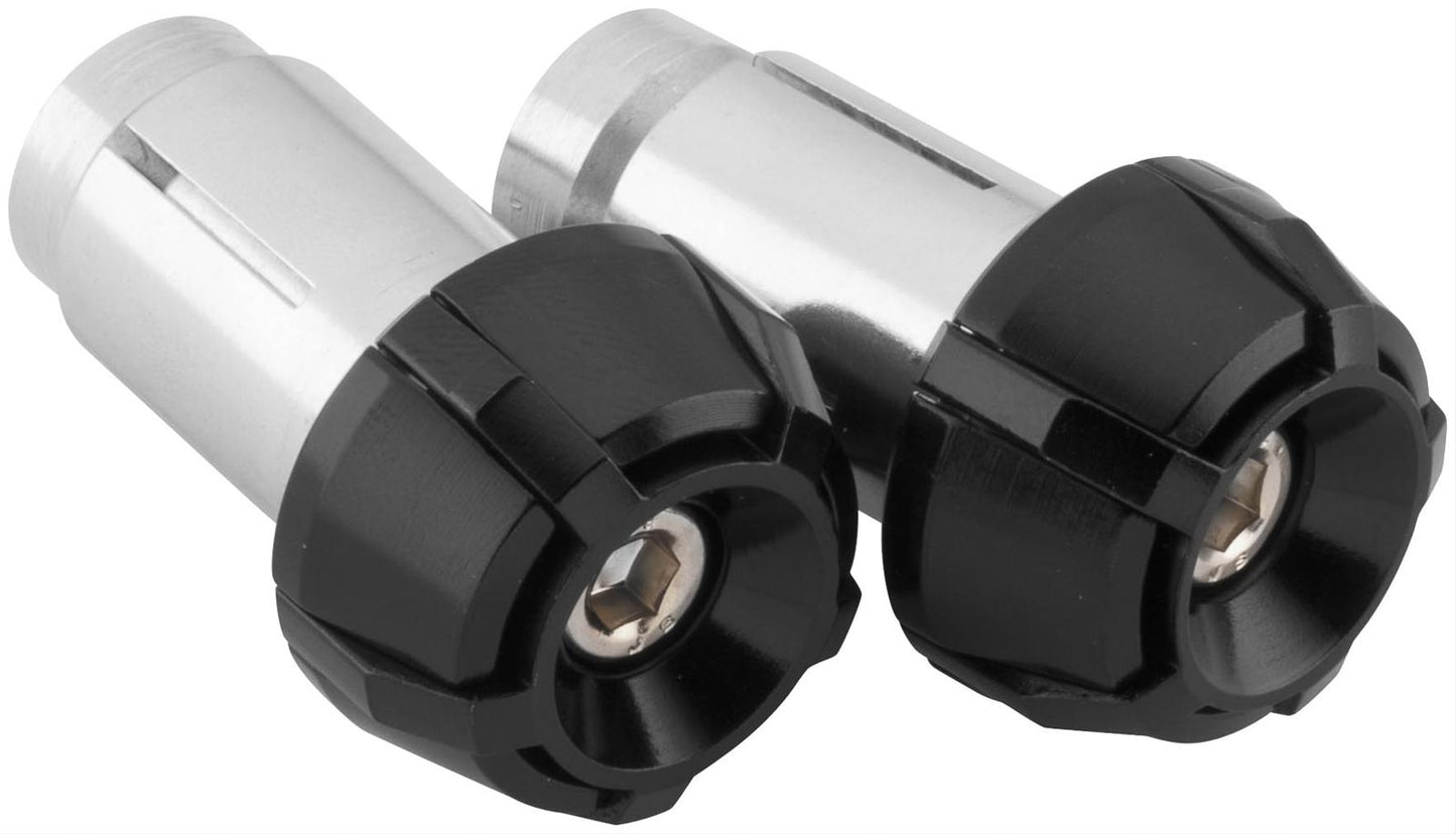 BikeMaster Two-Piece Anti-Vibration Bar Ends Black/Black