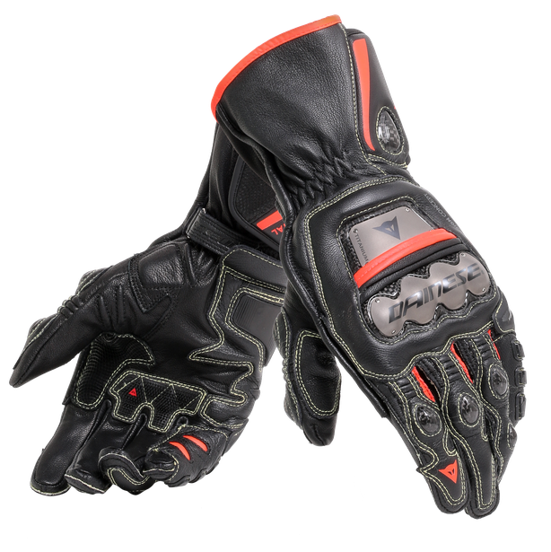 Dainese Full Metal 6 Gloves Black/Black/Fluro-Red 201815895-P75-L