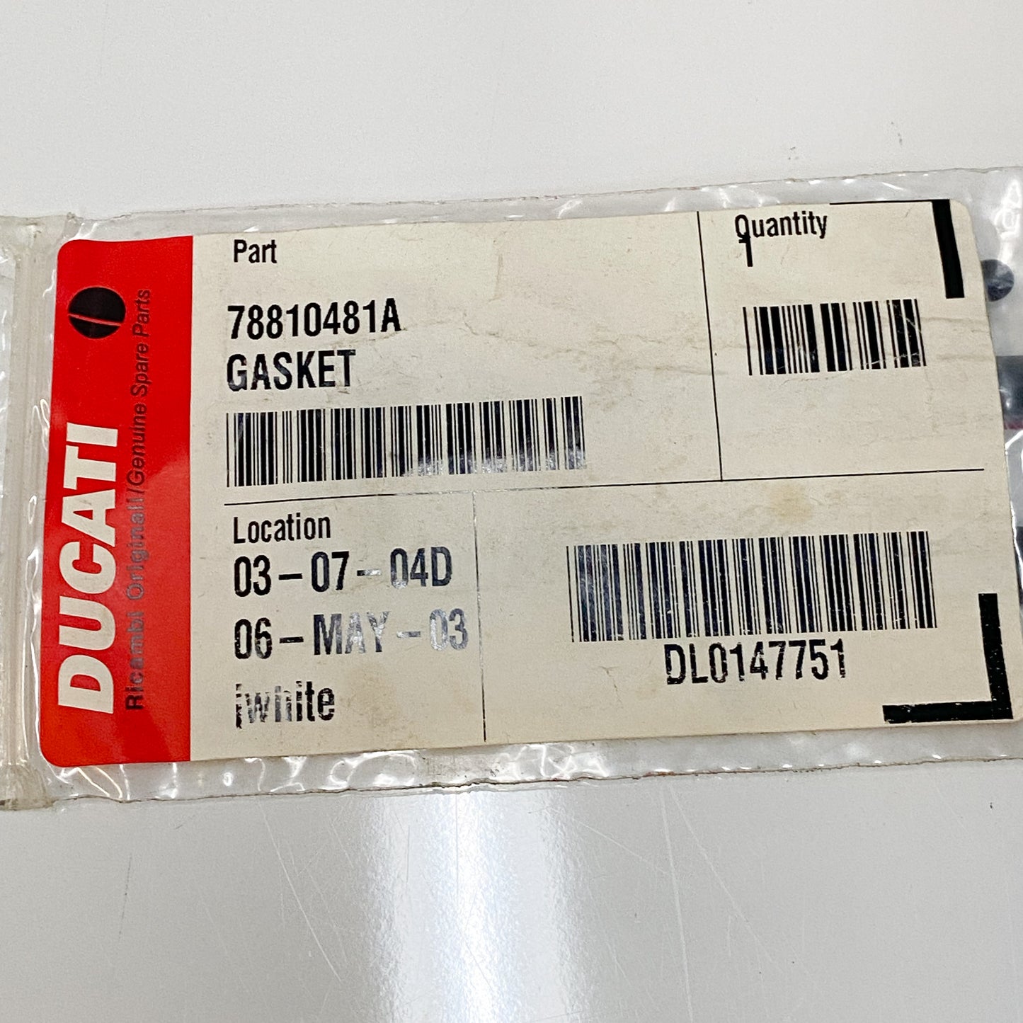 Ducati OEM Rubber Silencer Gasket 748/916/996 78810481A