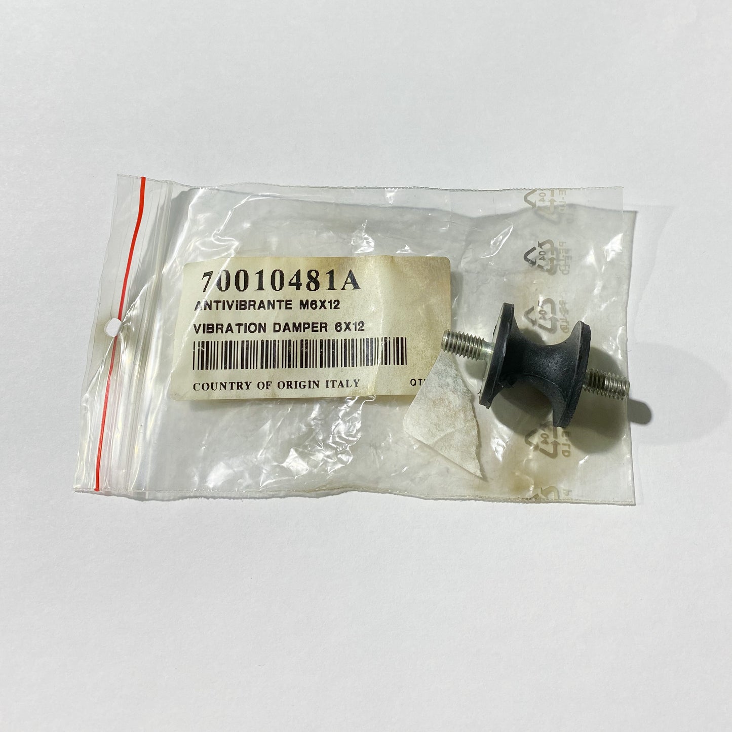 DUCATI VIBRATION DAMPER 6X12. RUBBER PAD 70010481A