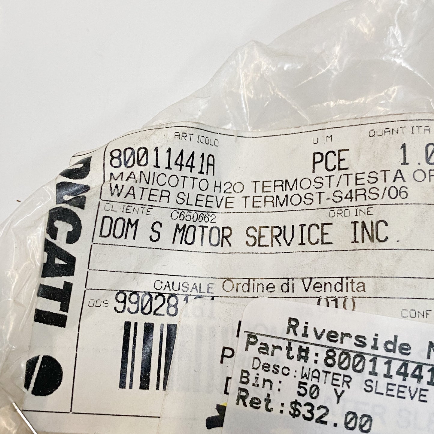 Ducati OEM Water Sleeve Thermostat 80011441A
