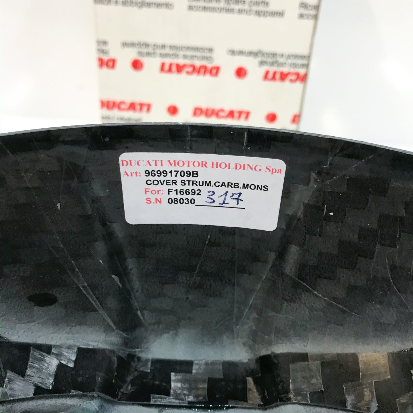 Ducati Carbon Instrument Panel Monster 696/796/1100 96991709B NOS