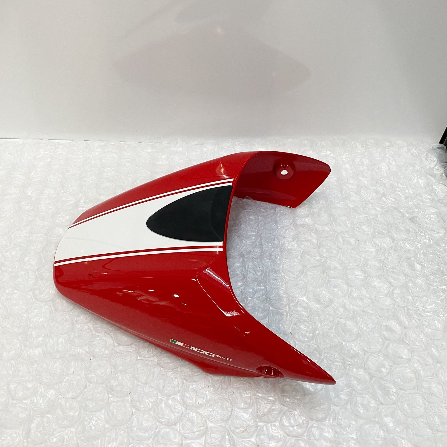 Ducati Seat Cover Red/ White Stripe M1100 EVO 59510981AC