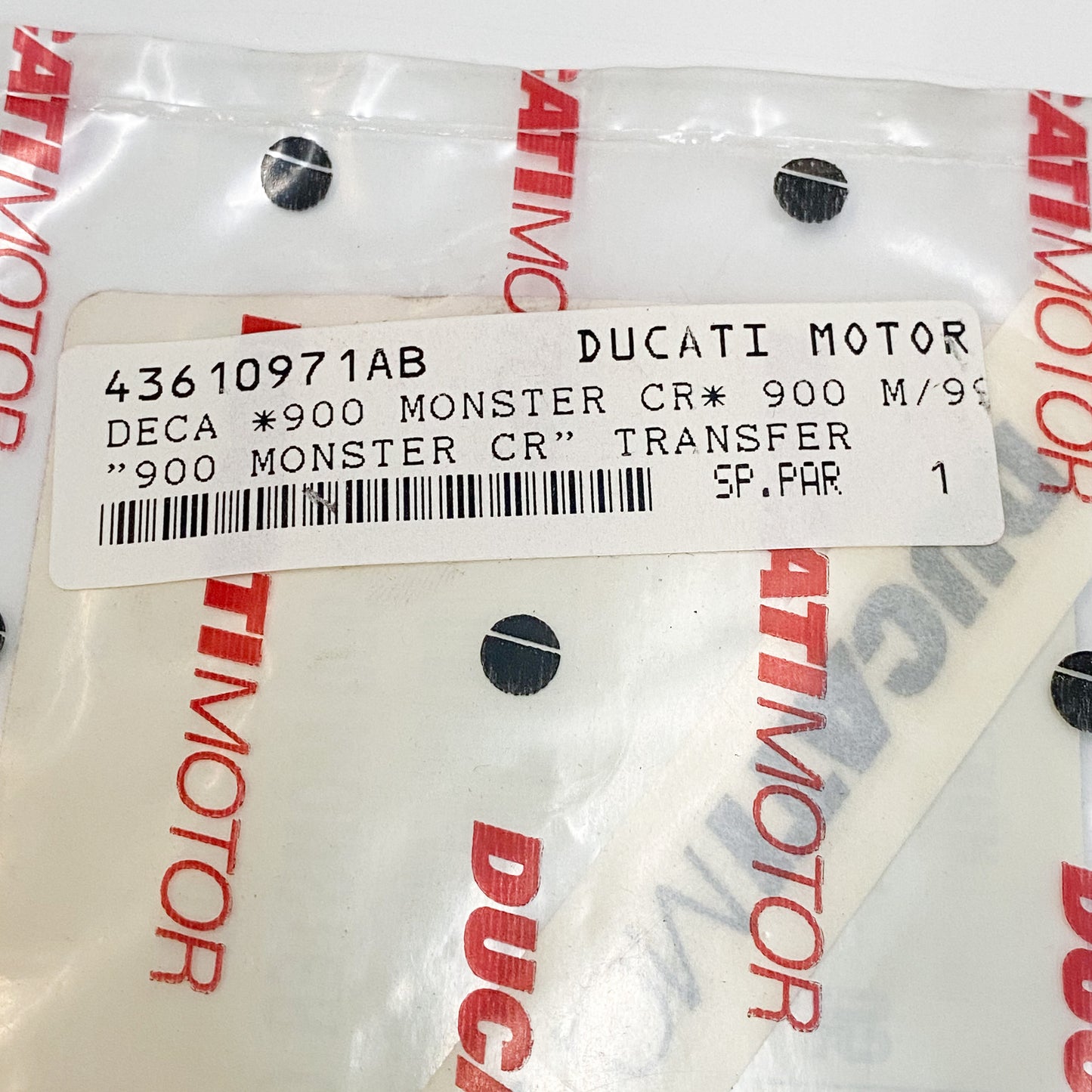Ducati "900 MONSTER CR" Decal 43610971AB