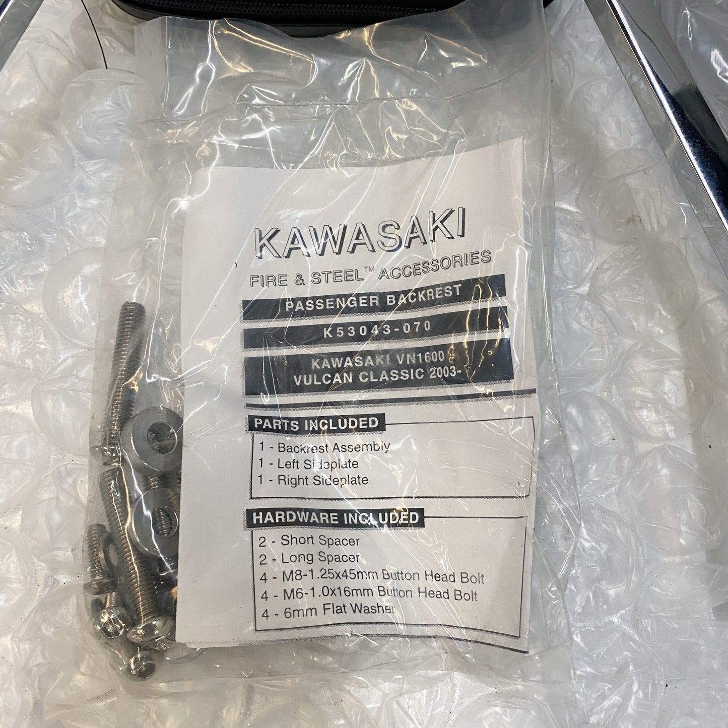 Kawasaki Passenger Backrest VN1600 K53043-070