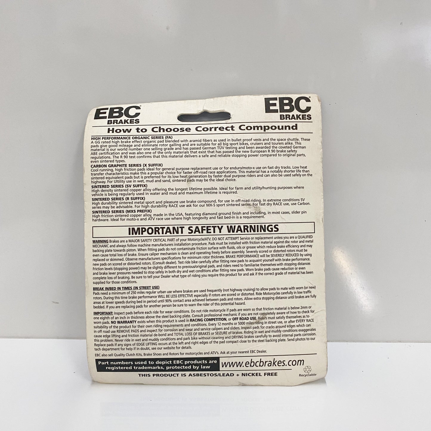 EBC FA130R Brake Pads