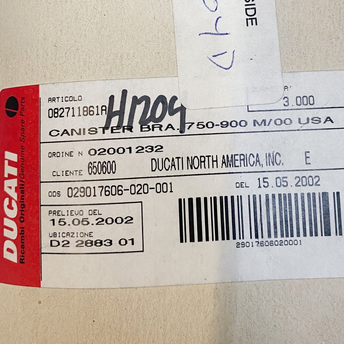 Ducati OEM Canister Bracket 82711861A