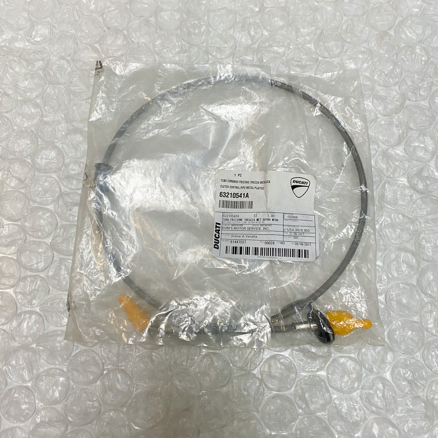 Ducati M696/796 Clutch Control Pipe Metal Plated 63210541A
