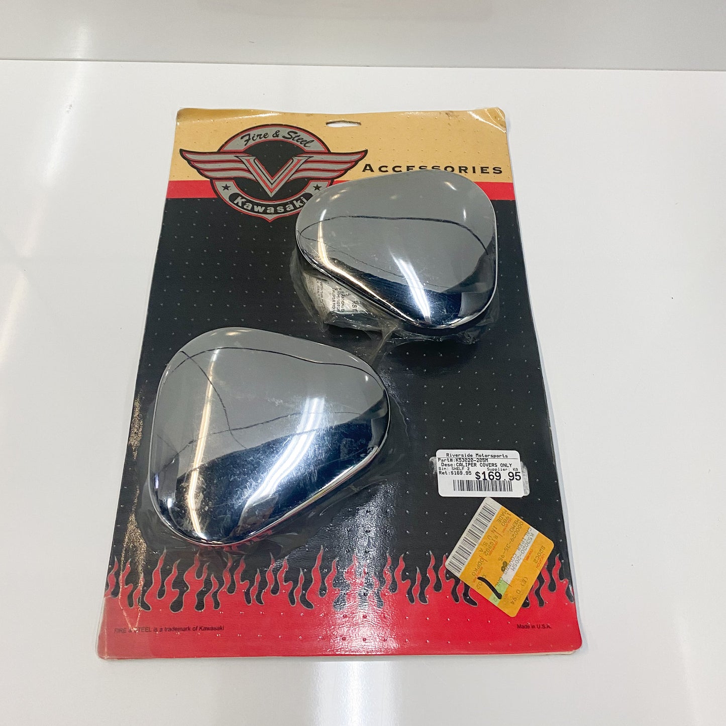 Kawasaki Fire & Steel Chrome Caliper Covers K53020-205M