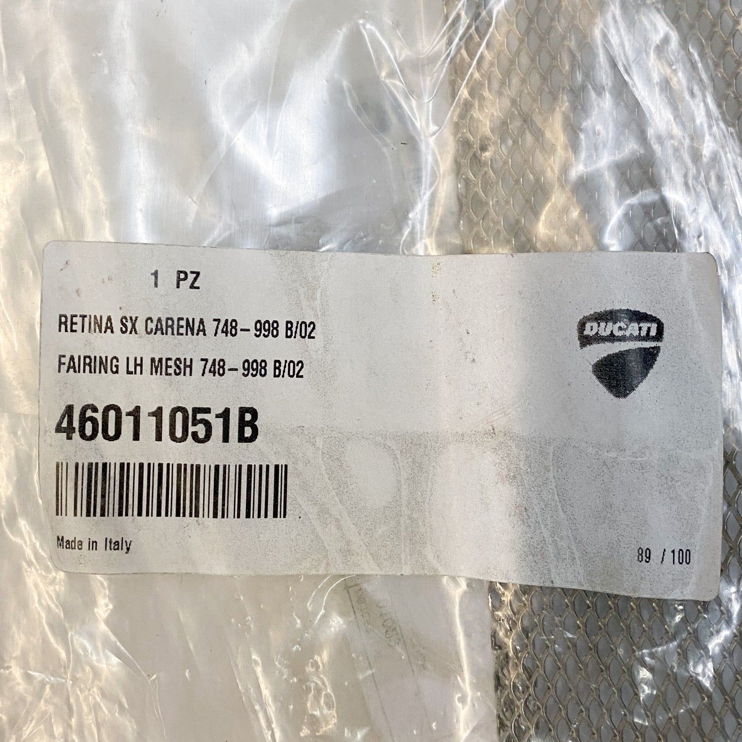 Ducati Fairing L/H Mesh 748 - 998 46011051B