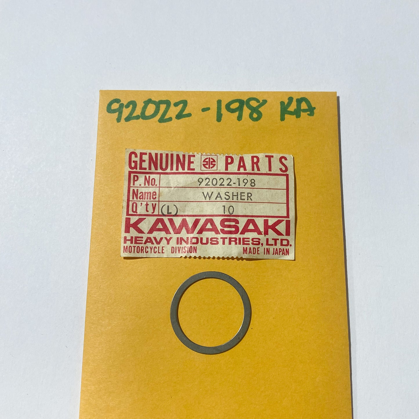 KAWASAKI WASHER 92022-198