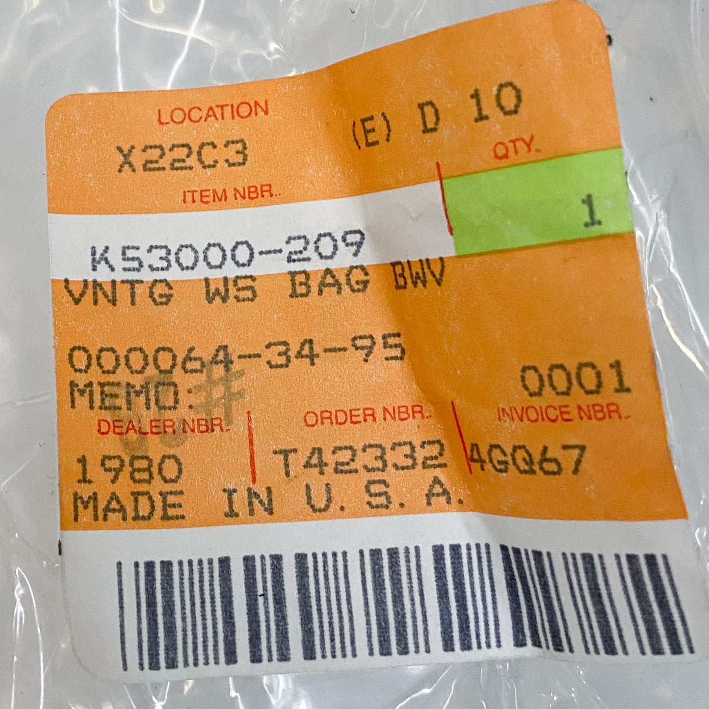 Kawasaki Vintage Windshield Bag BWV K53000-209