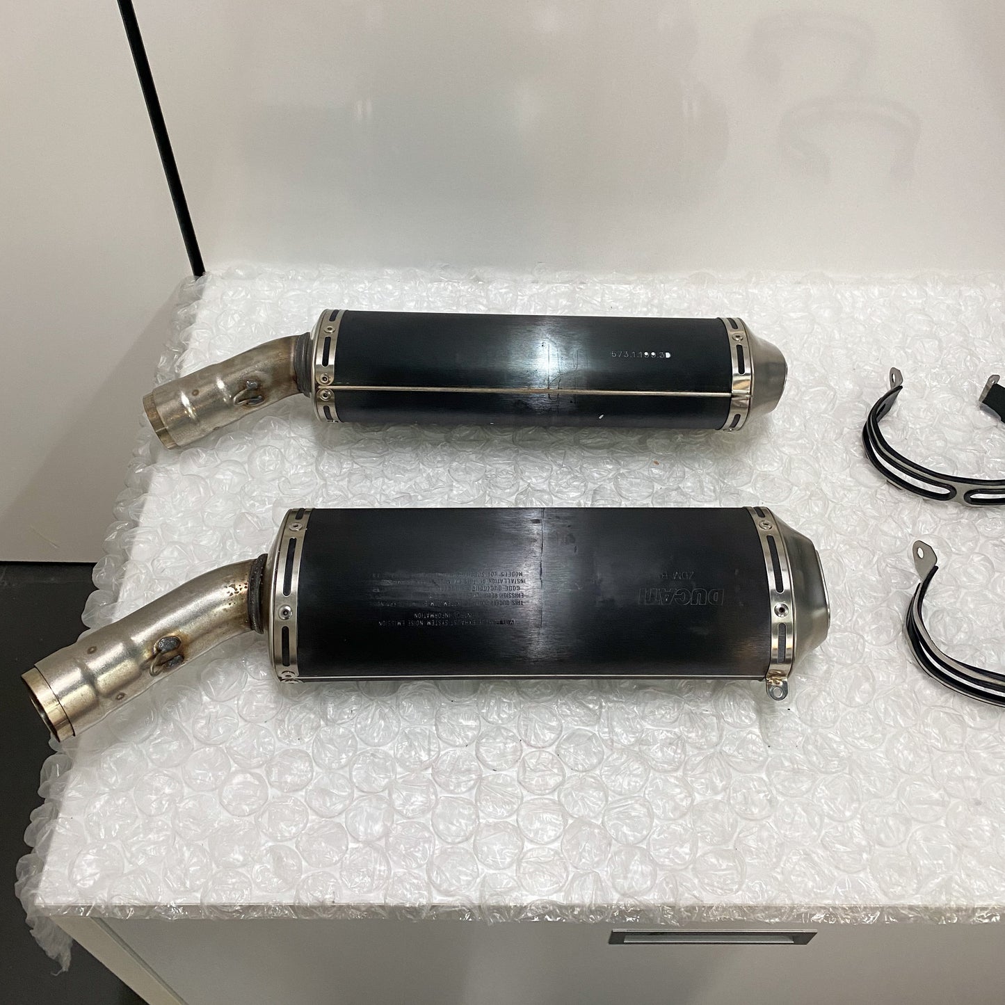Ducati 1098S/1198S Stock OEM Exhaust Take-Off 57411963D & 57311993D (1)