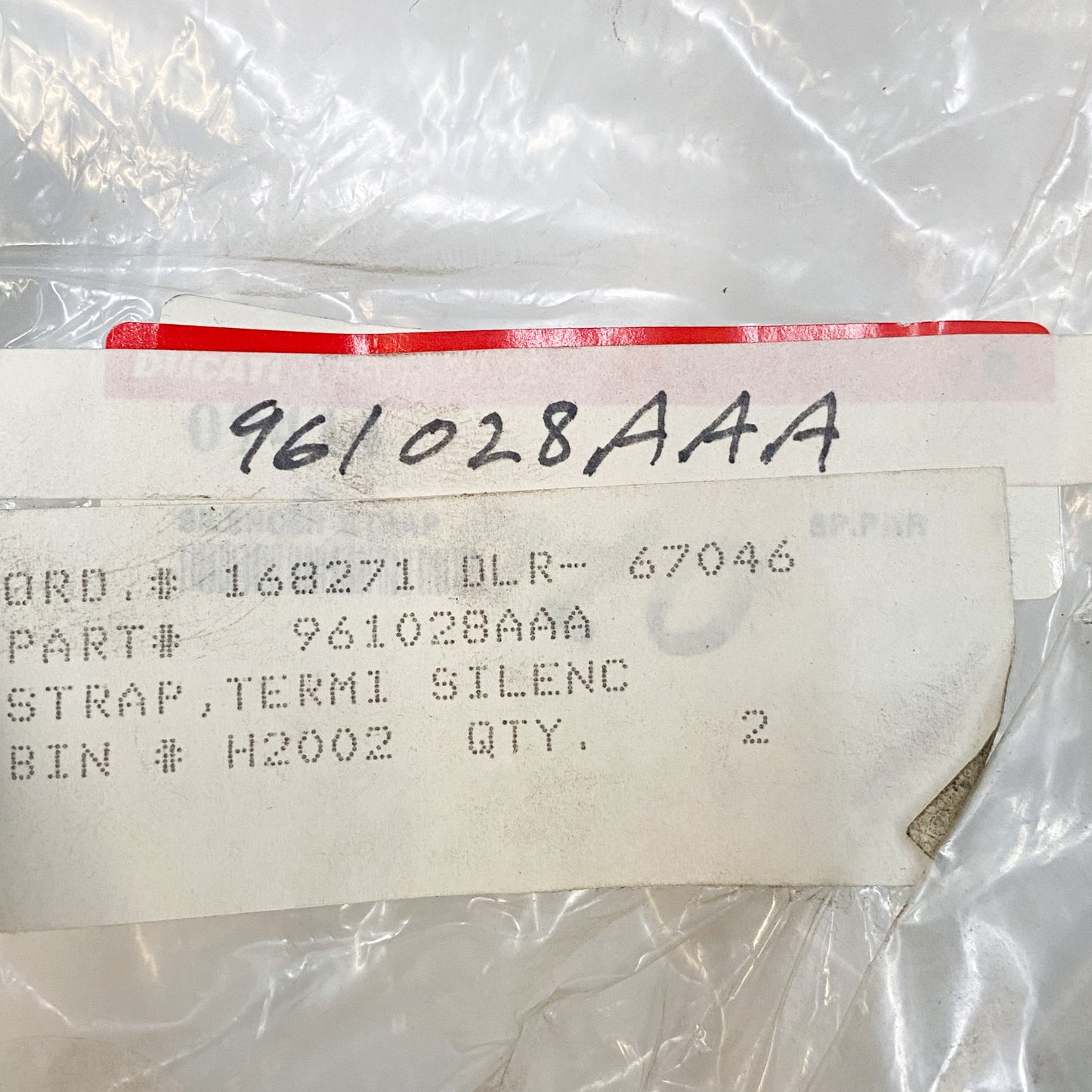 Ducati Strap Termi Silencer SBK with Rubber 961028AAA