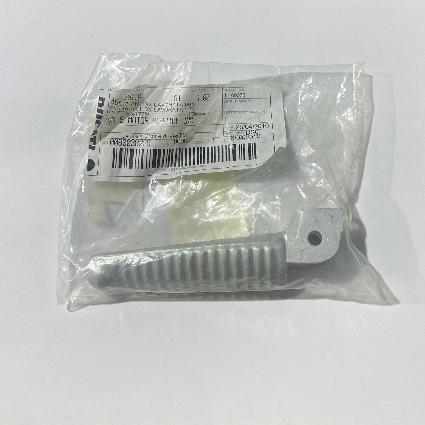 DUCATI LH FRONT FOOTPEG 1000MTS/03. FRONT FOOT PEG (L.H.). 46410361A