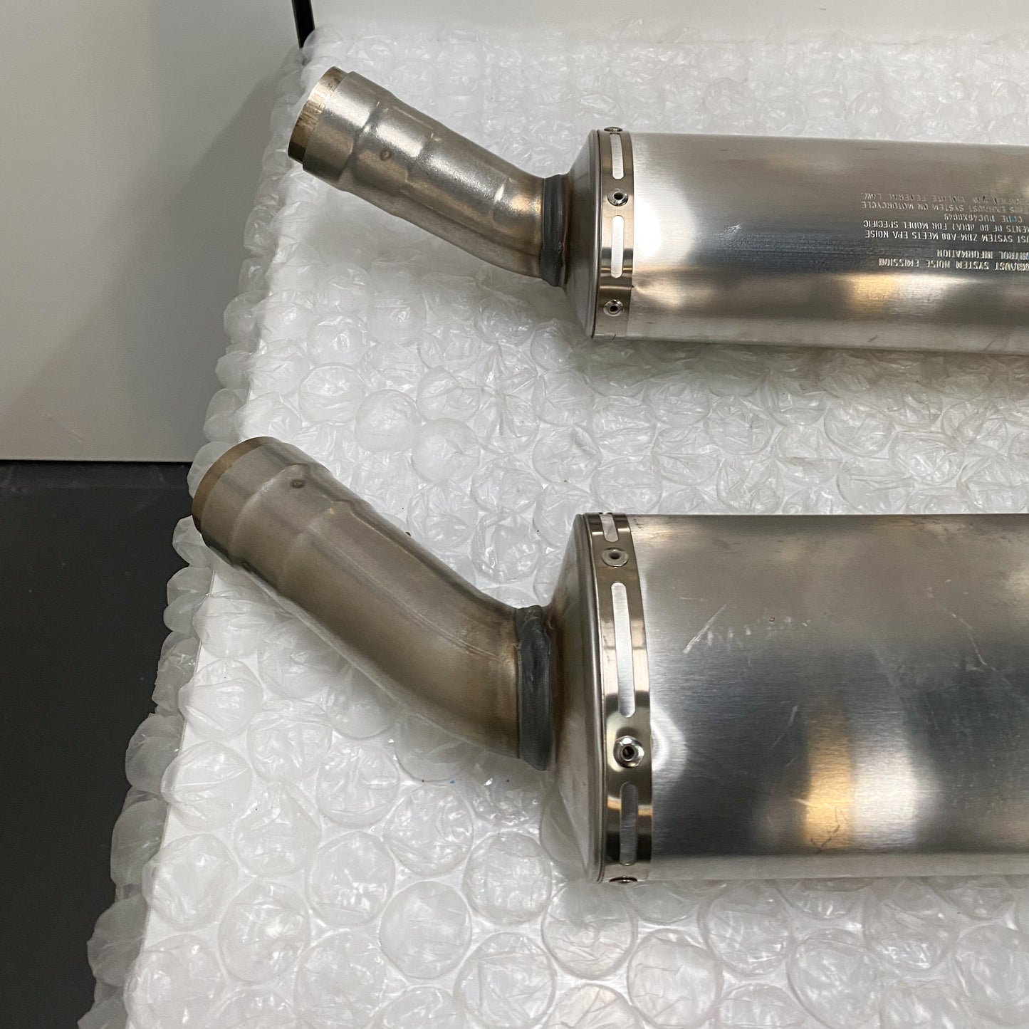 Ducati 848 EVO/848 EVO CORSE SE Stock OEM Exhaust Take-Off 57413171A & 57313171A (2)