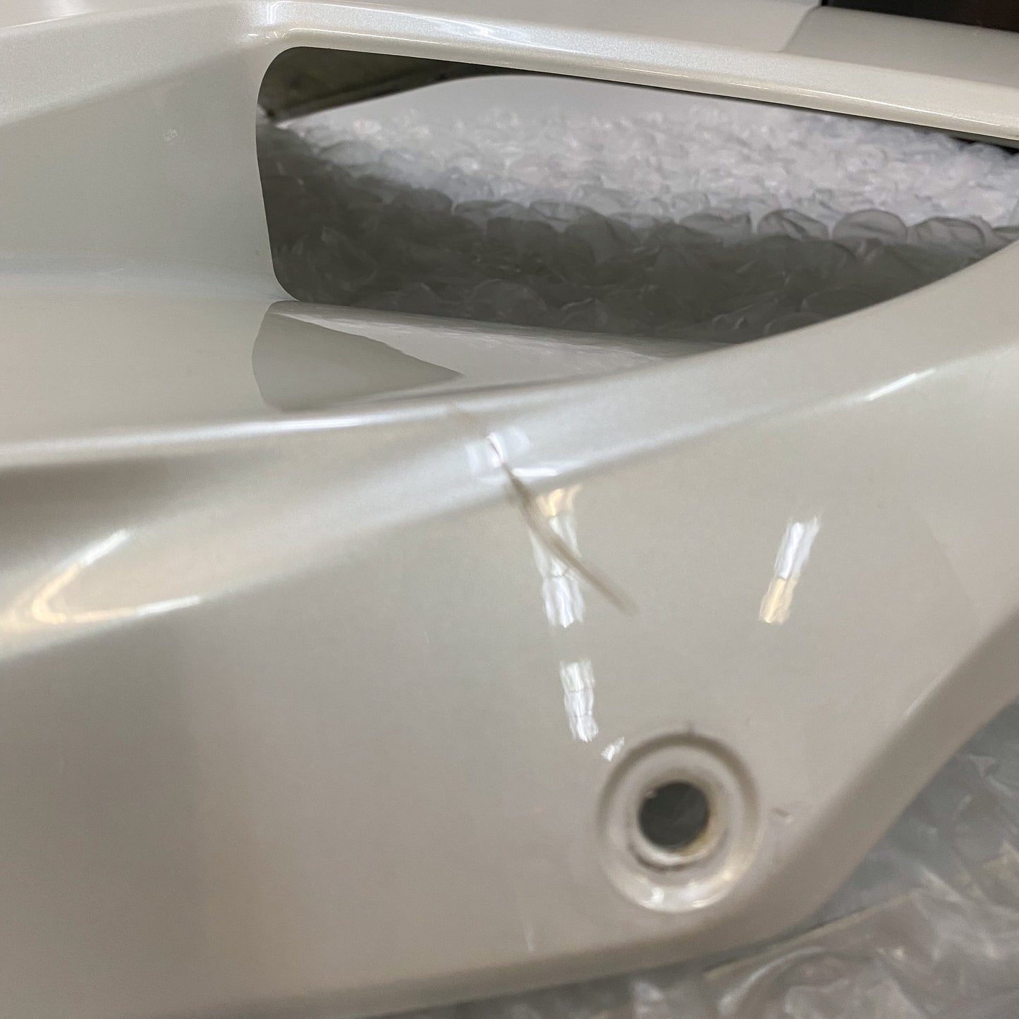 Ducati 1198 Left Hand Upper Half Fairing White 48012273BW