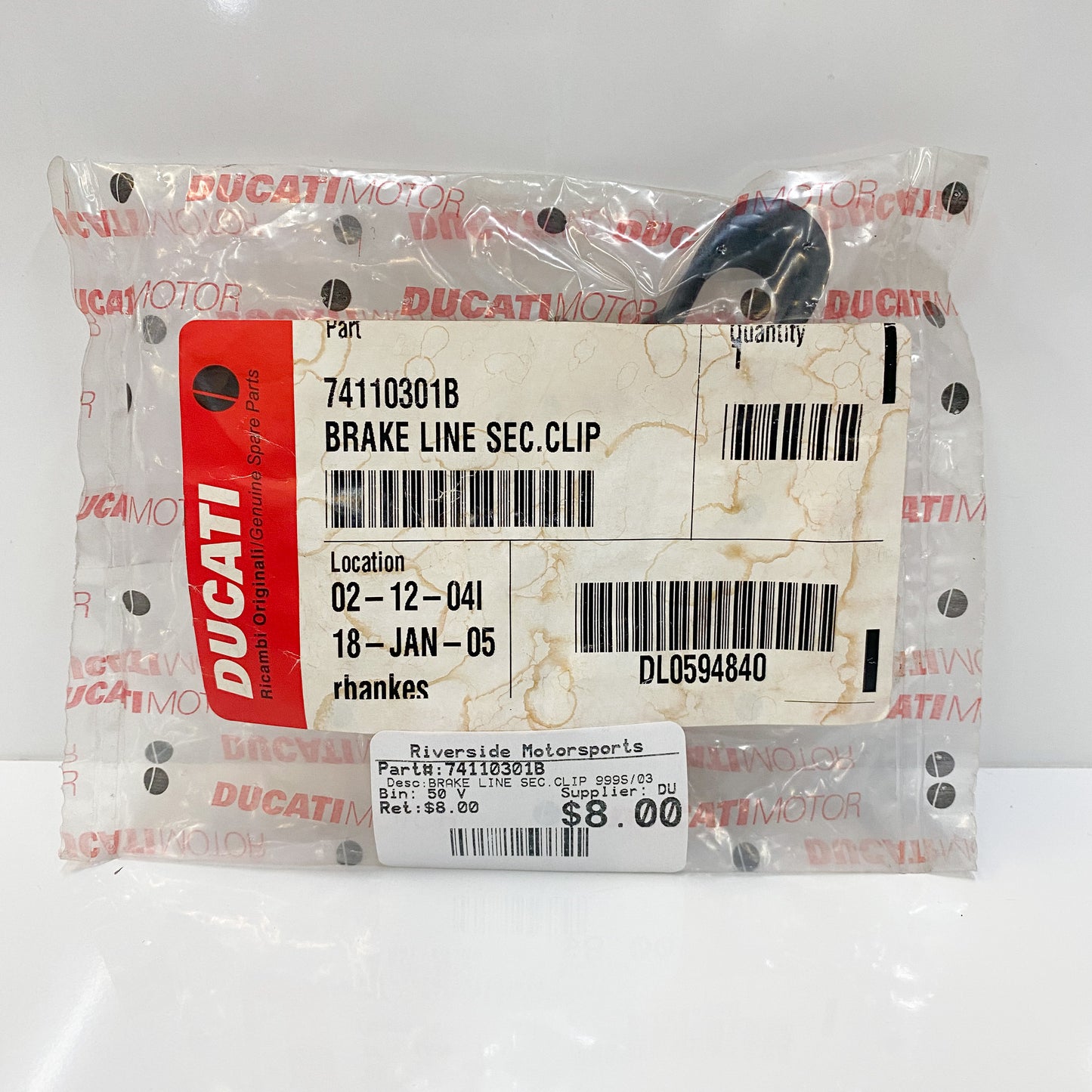 Ducati OEM Brake Line Sec. Clip 74110301B