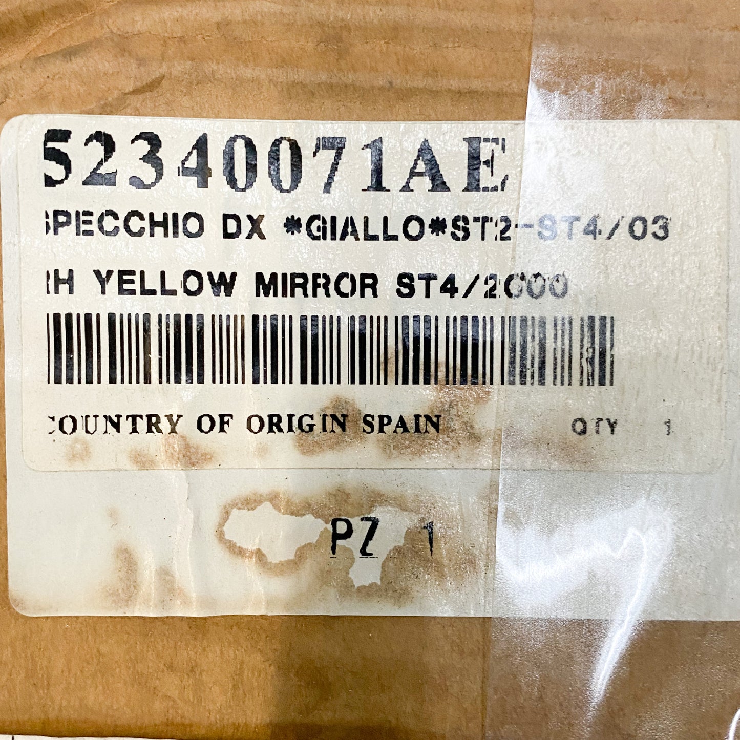 Ducati OEM R.H. Mirror Yellow ST2/ ST4 52340071AE