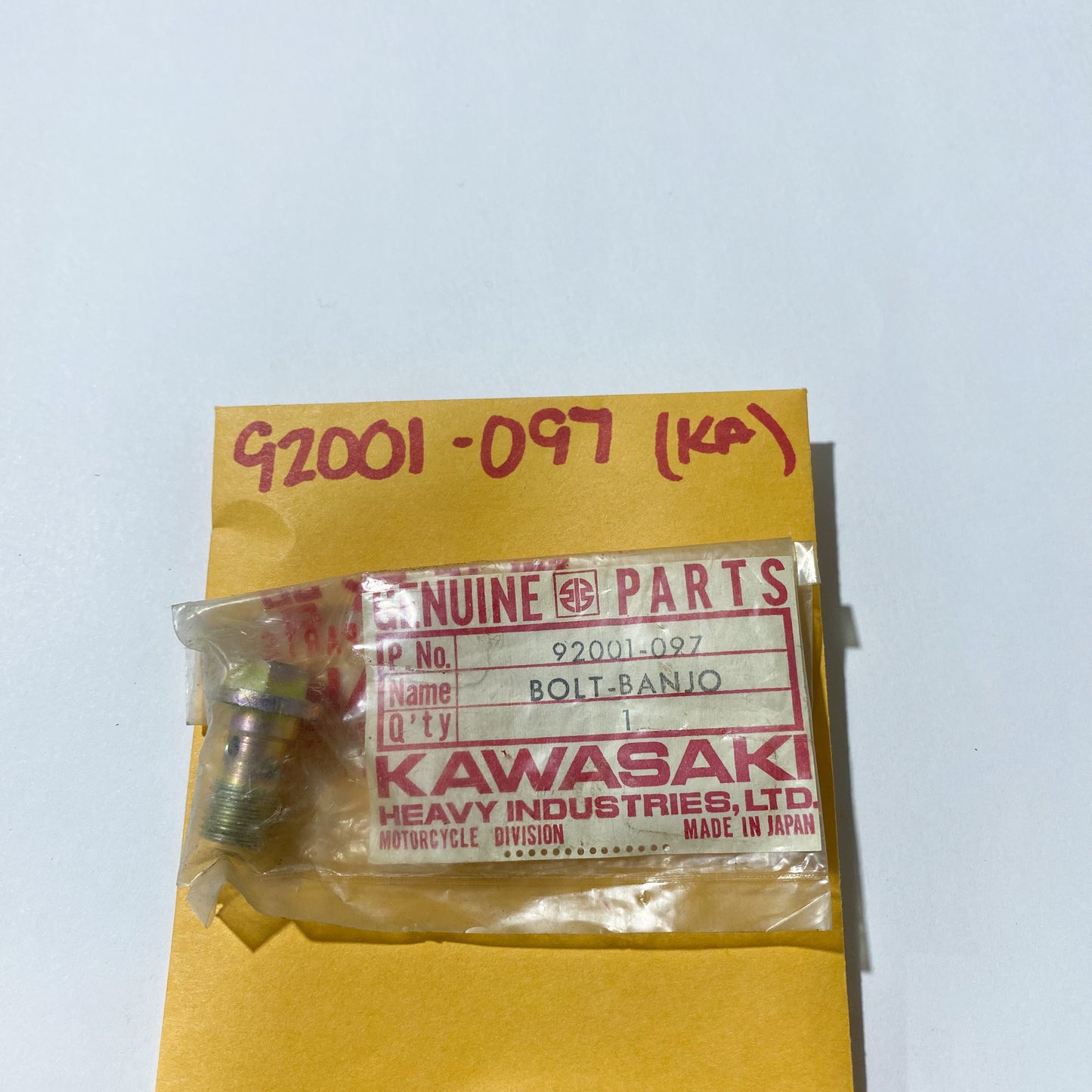 KAWASAKI BOLT-BANJO 92001-097