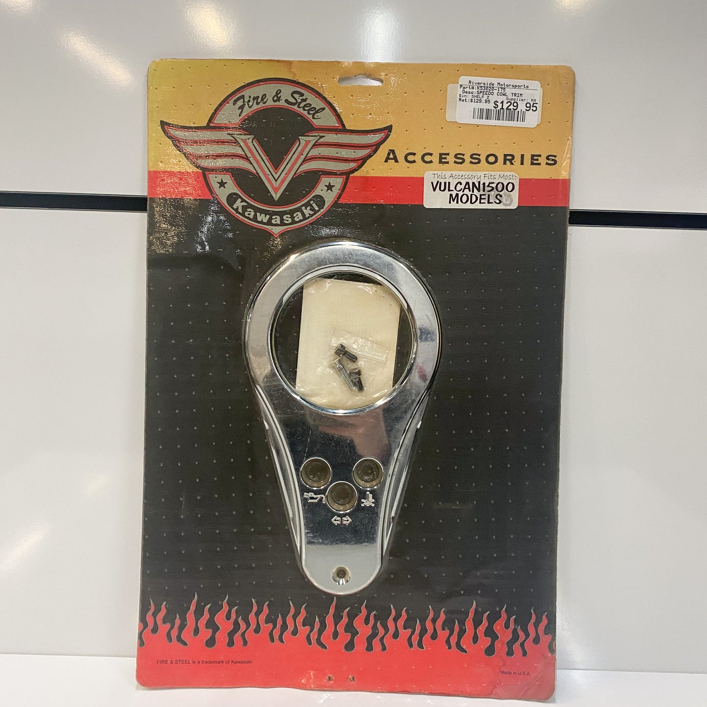 Kawasaki Vulcan Vn1500 Fire & Steel Chrome Speedo Cowl Trim K53020-175