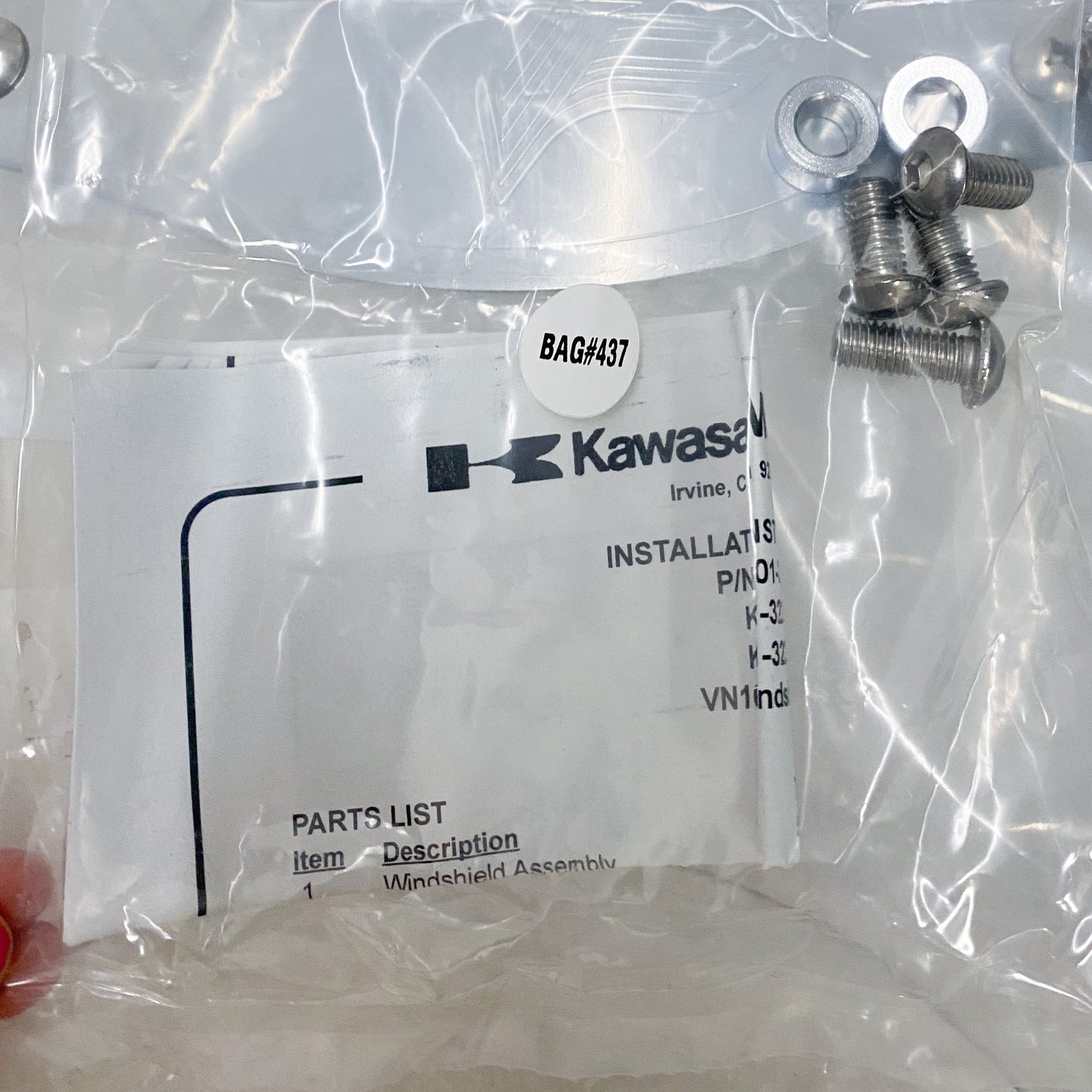 Kawasaki Windshield Large VN1600 K46001-321 NOS