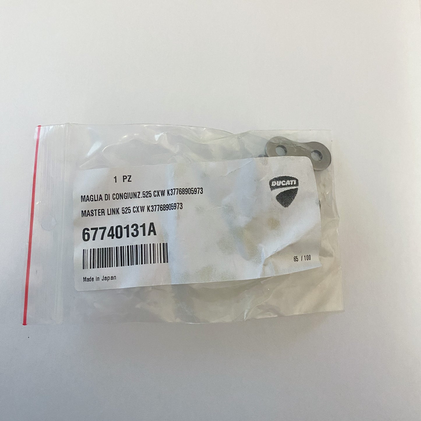 DUCATI MASTER LINK 525 CXW K37768905973. DRIVE CHAIN JOINT 67740131A
