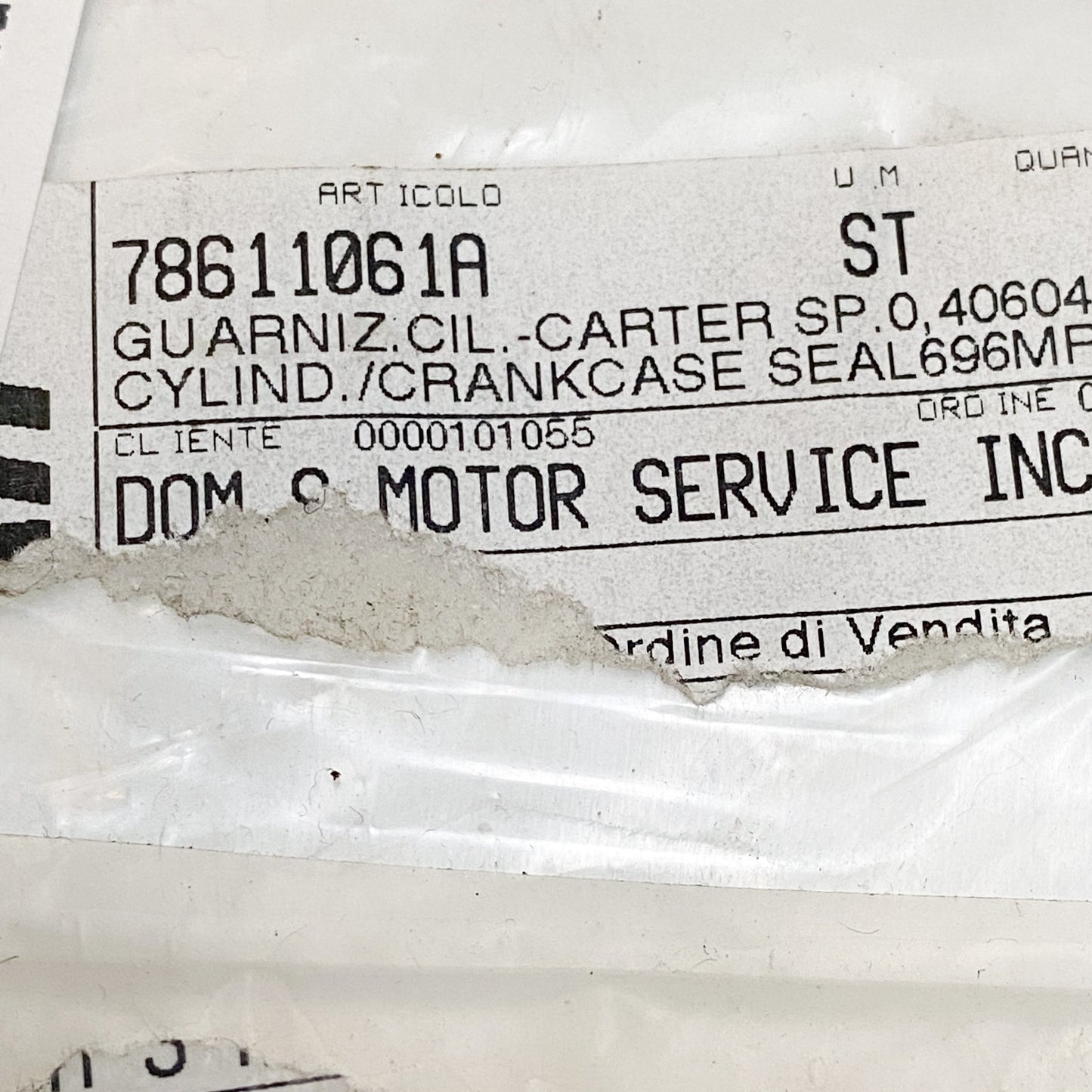 Ducati OEM Gasket, Cylinder Base 0.4mm 78611061A