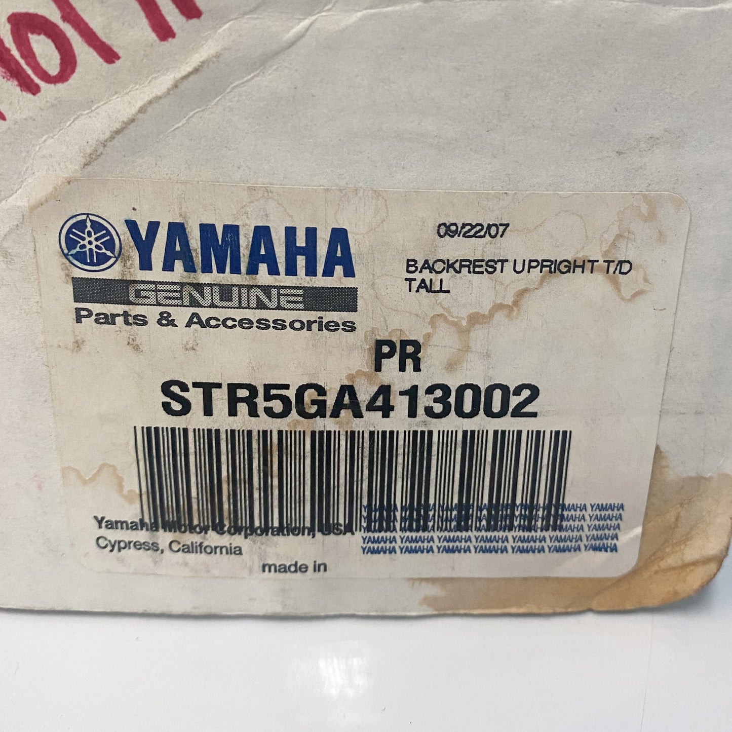 Yamaha Sissy Bar Tall Upright, STR-5GA41-30-02