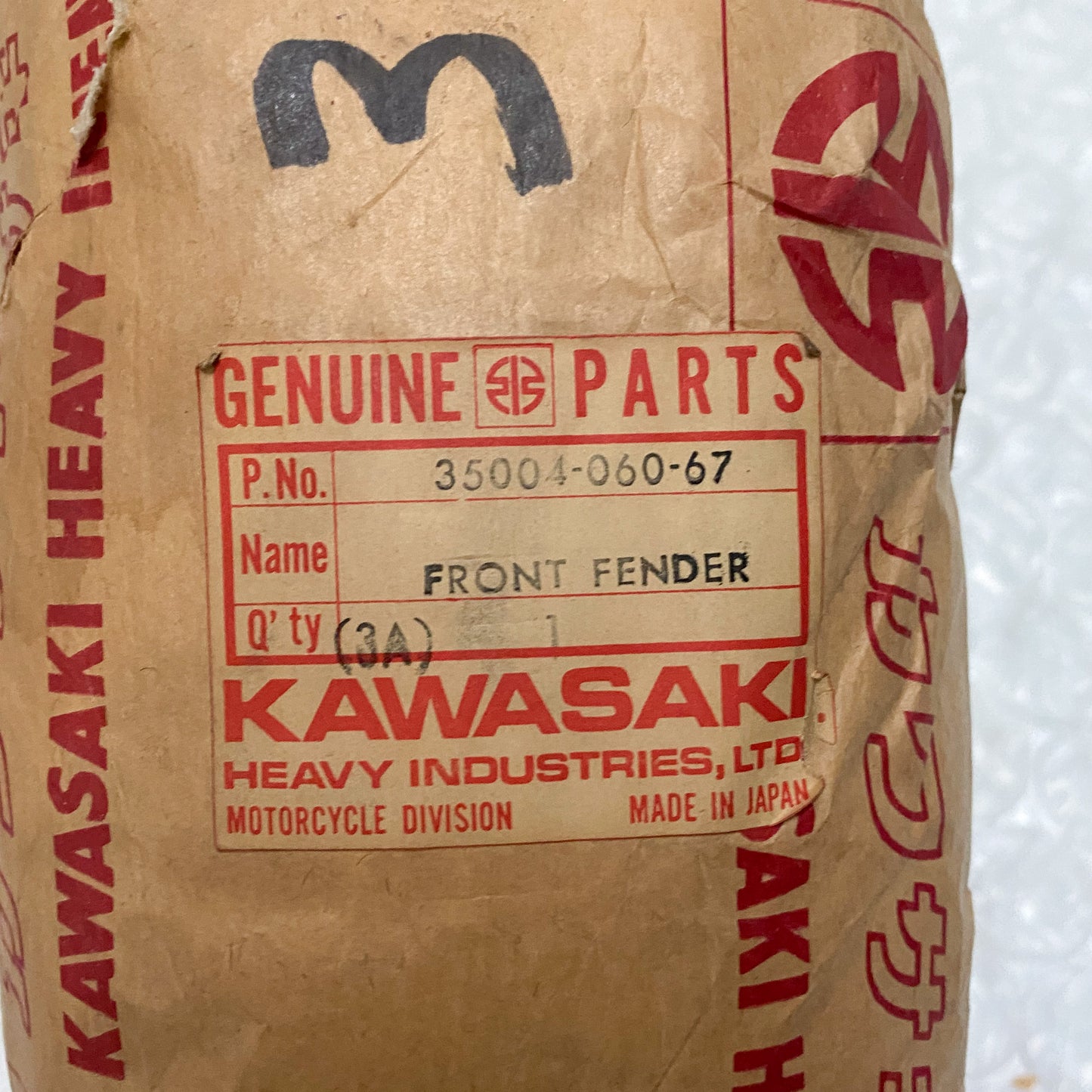 KAWASAKI FENDER-FR,P.C.ORANGE 35004-060-67