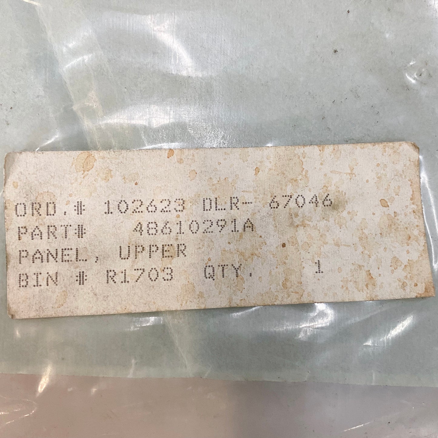 Ducati OEM Panel, Fuel Tank 600SS/750SS/900SS 48610291A