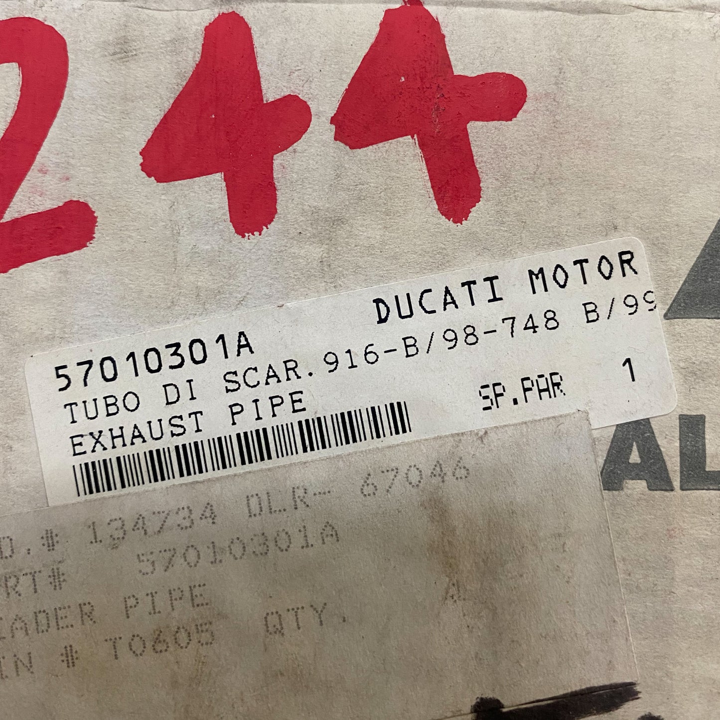 Ducati 748/916/996 Exhaust Pipe Take-Off 57010301A