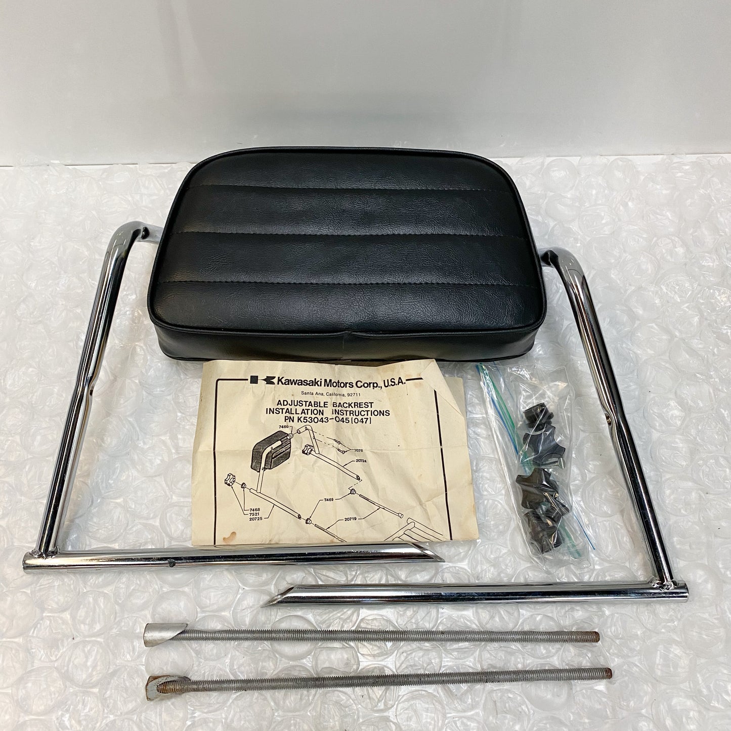 Kawasaki Adjustable Backrest K53043-047 NOS