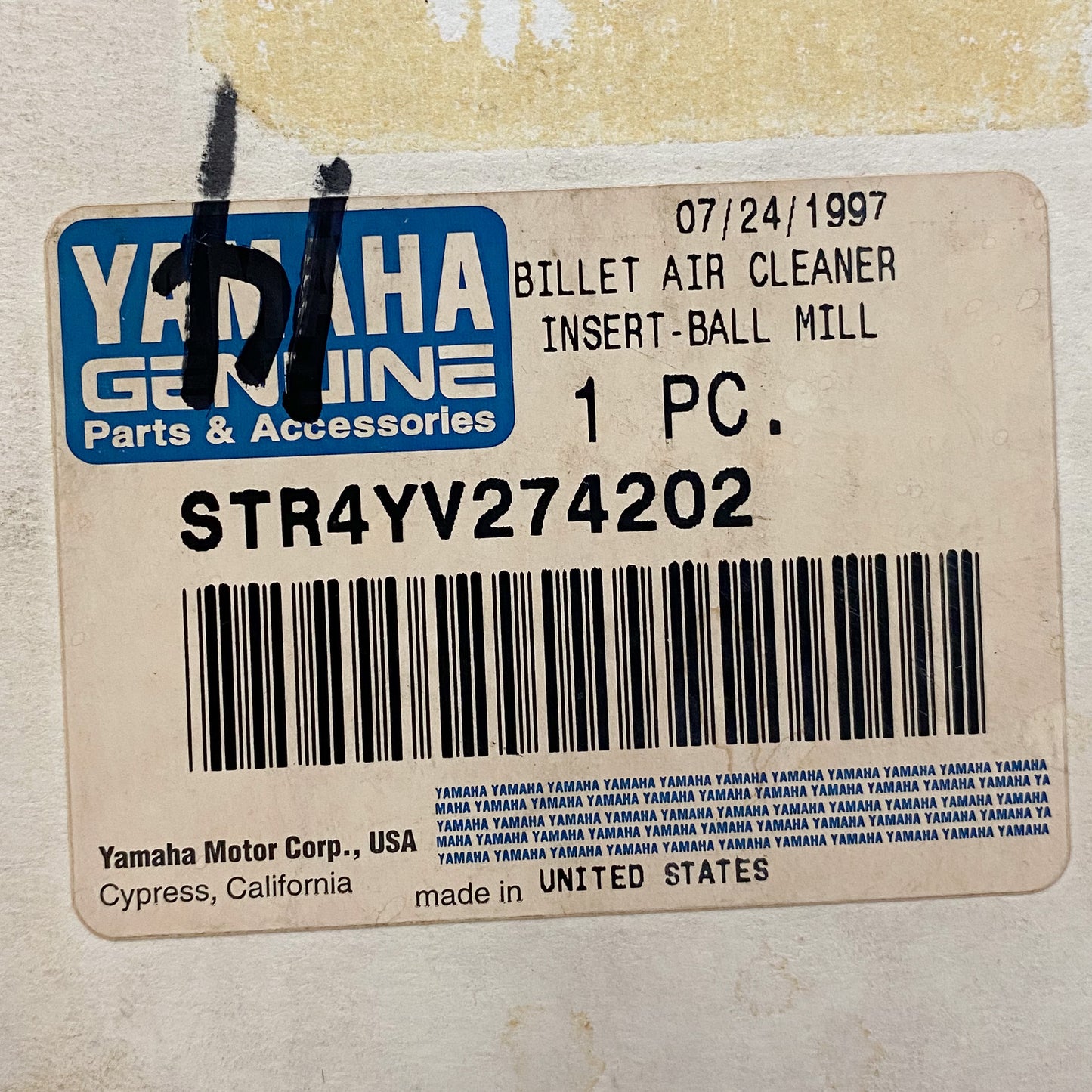 Yamaha Billet Air Cleaner Insert Ball Milled STR-4YV27-42-02