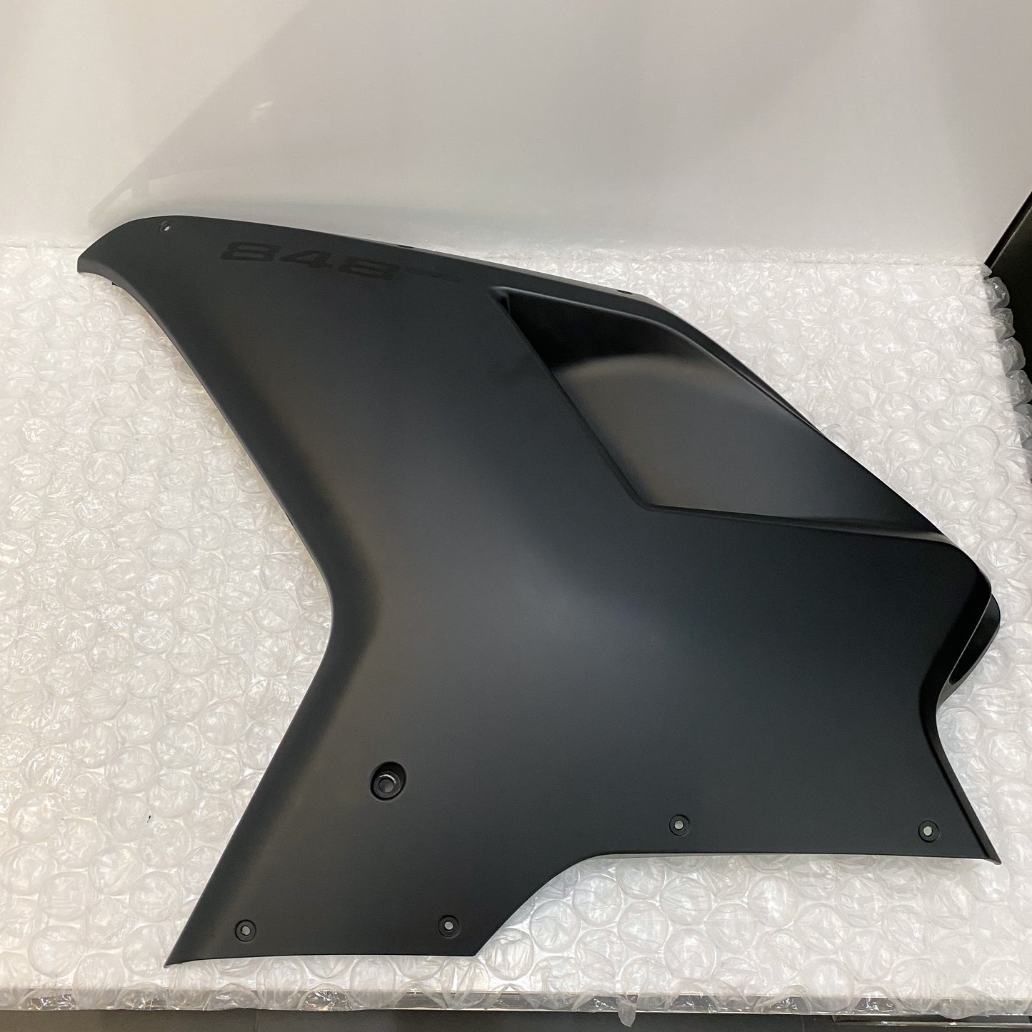 Ducati 848 EVO Upper Half LH Fairing Black 48015031AT USED