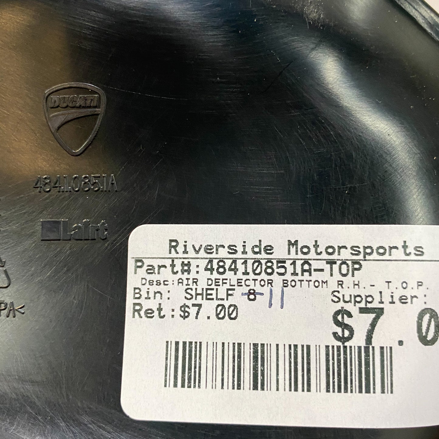 Ducati Air Deflector Bottom RH 48410851A USED