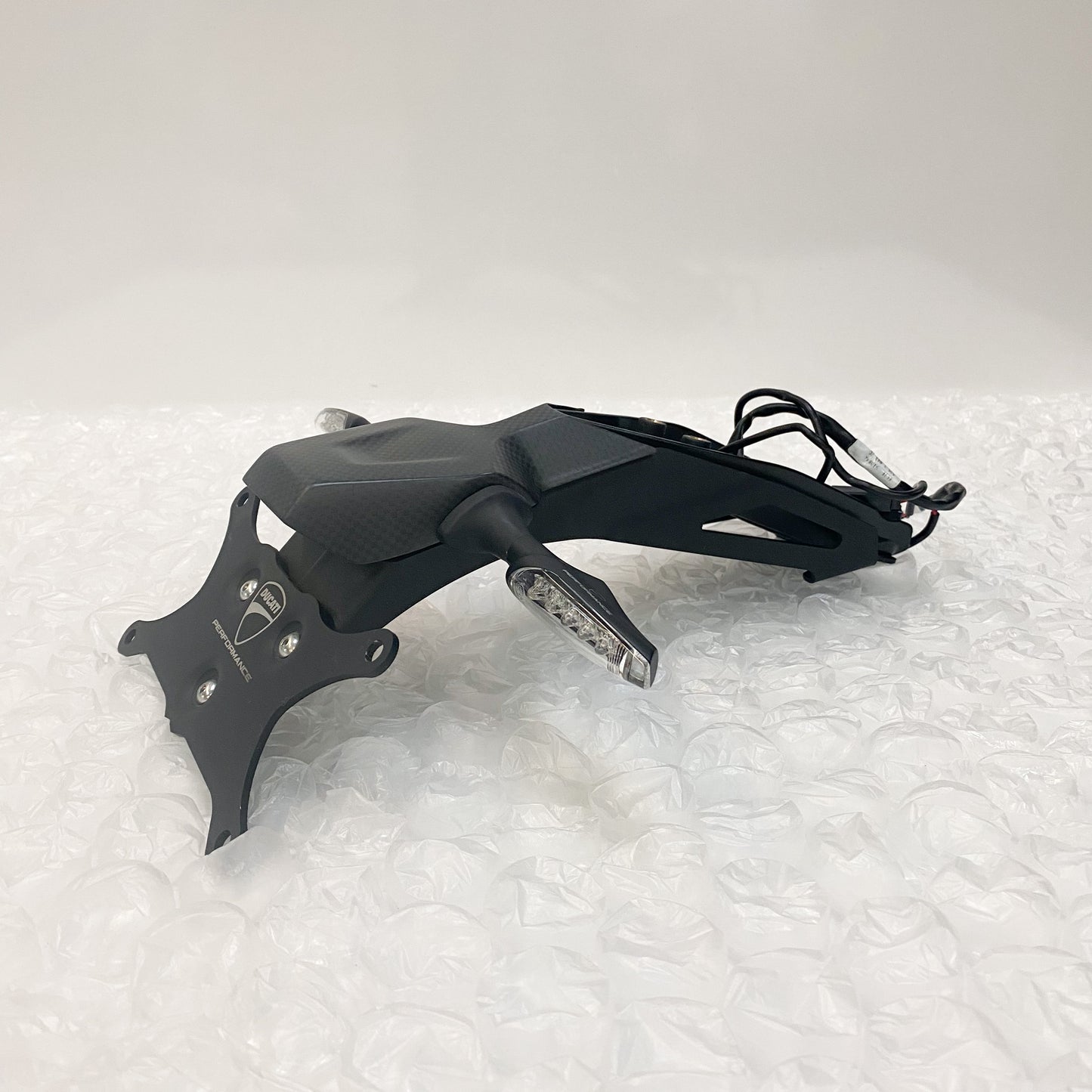Ducati Panigale Carbon License Plate Holder With Led Turn Signals 96901112A - 96680201A