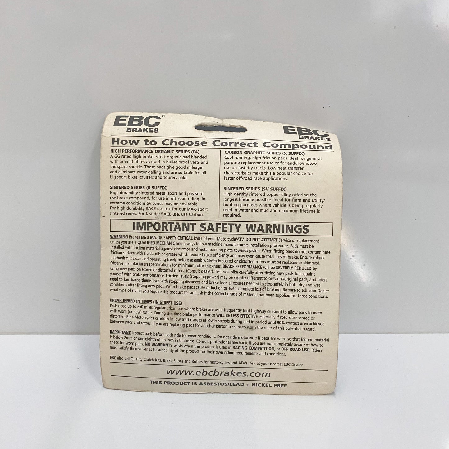 EBC FA208X Rear Brake Pads